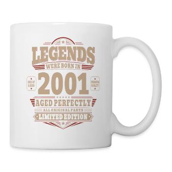 25th Birthday Gift Husband 2001 Vintage Retro - Mug - white - Right
