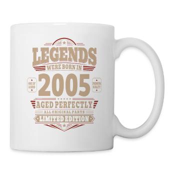 21. Geburtstag Geschenk Mann 2005 Vintage Retro - Tasse - Weiß - Rechts