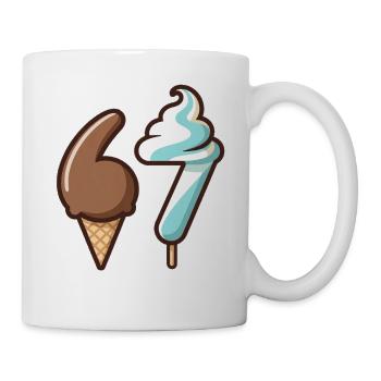 67 meme Dual Cream Duo - Mug - white - Right