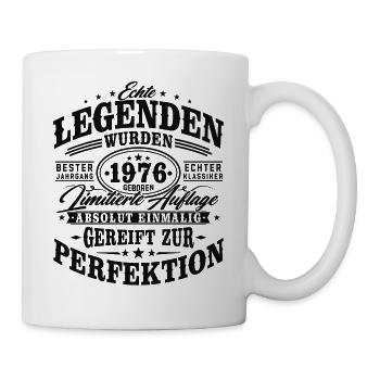 1976 Jahrgang geboren Geburtstag Vintage Geschenk - Tasse - Weiß - Rechts