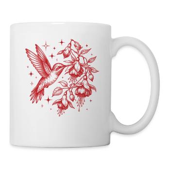 Hummingbird Flowers Bird Watcher - Mug - white - Right
