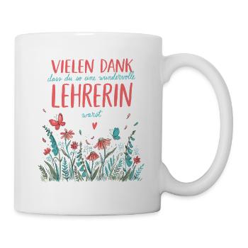 Beste Lehrerin Abschied Jobwechsel Rente - Tasse - Weiß - Rechts