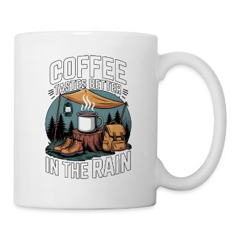 Coffee Tastes Better In The Rain Camping - Mug - white - Right