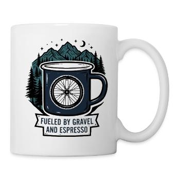 Fueled by Gravel and Espresso Coffee Mug - Mug - white - Right