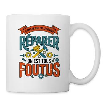 Papa Bricoleur Humour Cadeau - Mug blanc - blanc - Droite