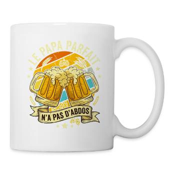 Papa Parfait N'a Pas D'abdos Humour Bière - Mug blanc - blanc - Droite
