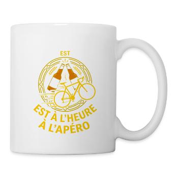 Vélo et Apéro Humour Cycliste - Mug blanc - blanc - Droite
