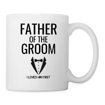 Father Groom Tuxedo - Mug - white - Right