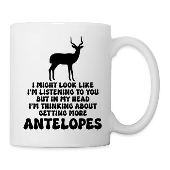Humour de l’adage des animaux antilopes - Mug blanc - blanc - Droite