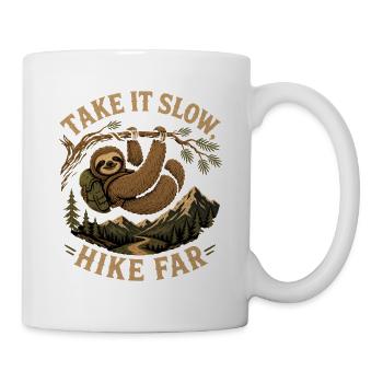 Take It Slow Hike Far Sloth - Mug - white - Right