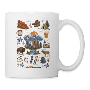 Colorado | Rockies, Ski & Outdoor - Mug - white - Right