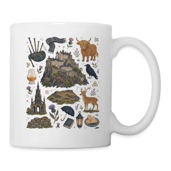 Édimbourg | Highlands, whisky et châteaux - Mug blanc - blanc - Droite