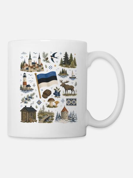Estland | Ostsee, Wälder & Winterruhe - Tasse - Weiß
