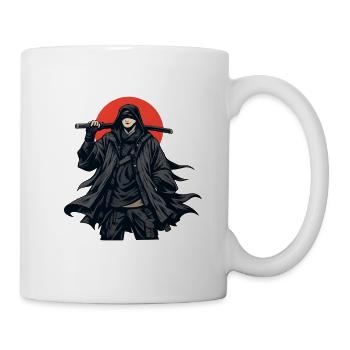 Dark cape fighter with baton - Mug - white - Right