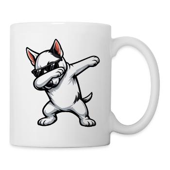 Dab du Bull Terrier dans le style comique - Mug blanc - blanc - Droite