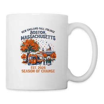 Hot New England Fall Foliage Boston Massachusetts - Mug - white - Right