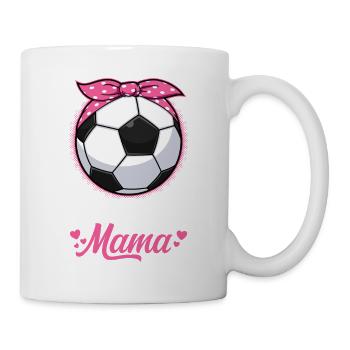 Fußball Mama Mutter Fußballfieber Fußballverein - Tasse - Weiß - Rechts