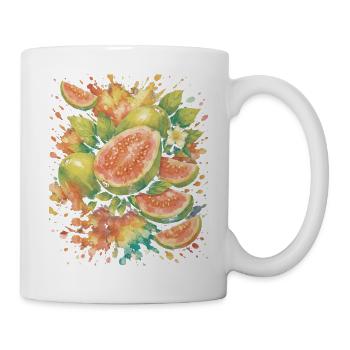 Tropical Guava Exotic Fruit Splash Art - Mug - white - Right