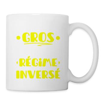 Je ne Suis pas Gros je fais un Régime Inversé - Mug blanc - blanc - Droite
