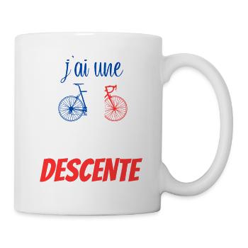 J'ai une Grosse Descente Cycliste France - Mug blanc - blanc - Droite