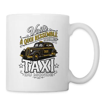 Meilleur Taxi Du Monde Chauffeur Humour - Mug blanc - blanc - Droite