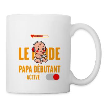 Mode Papa Débutant Activé Futur Papa - Mug blanc - blanc - Droite
