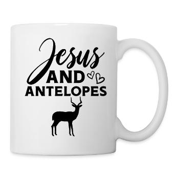 Antelope Jesus Christian Faith - Mug - white - Right