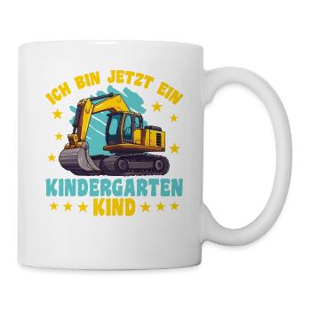 ich bin ein Kindergartenkind Kindergarten Einhorn - Tasse - Weiß - Rechts