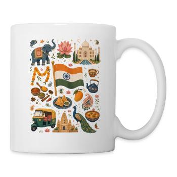 India | Taj Mahal, Spices & Colors - Mug - white - Right