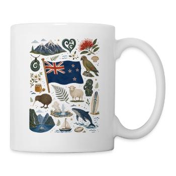Nouvelle-Zélande | Kiwi, Fjords et Aventure - Mug blanc - blanc - Droite