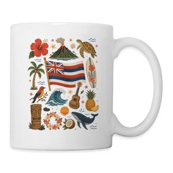 Hawaii | Aloha, surfing & island happiness - Mug - white - Right