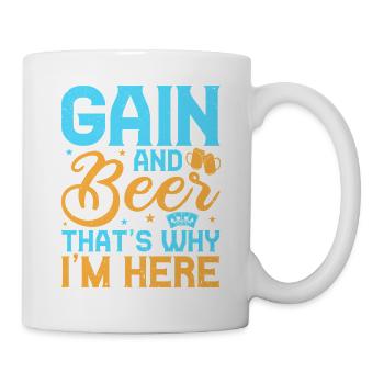 Gambling Fan Gain & Beer That's Why I'm Here - Mug - white - Right