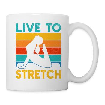 Yoga Live To Stretch Funny Yoga - Mug - white - Right