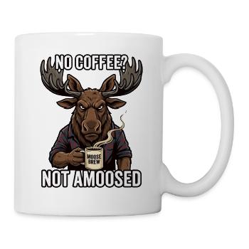 No Coffee Moose Brew Not Amused Humor - Mug - white - Right