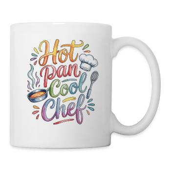 Chef de restaurant Hot Pan Cool Chef Préparation de nourriture - Mug blanc - blanc - Droite
