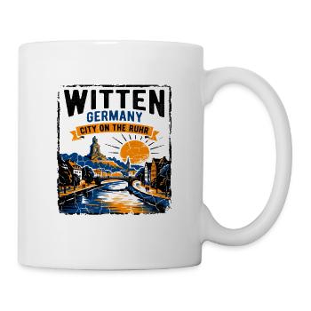The Vintage Cityscape Of Witten Germany D3370 - Mug - white - Right