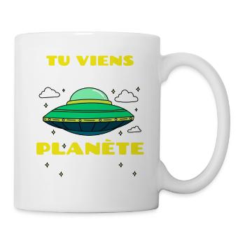 Tu viens de quelle planète ? (Alien) - Mug blanc - blanc - Droite