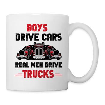 Real Men Trucks - Mug - white - Right