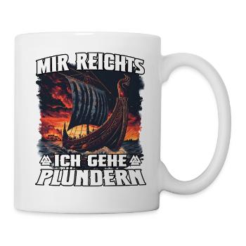 Vikingerschiff Plünderer Raid Motiv - Tasse - Weiß - Rechts