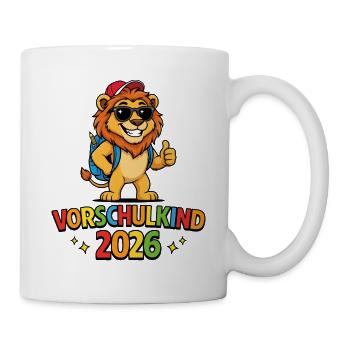 Vorschulkind 2026 Schulstart Einschulung - Tasse - Weiß - Rechts