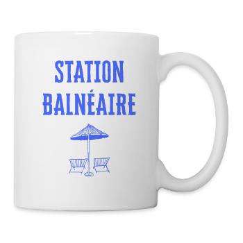 station balnéaire bleue méditerranée - Mug blanc - blanc - Droite