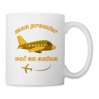 Mon premier vol en avion - Mug blanc - blanc - Droite