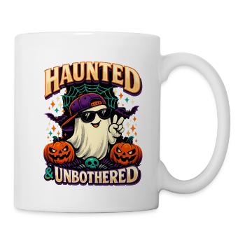 Haunted & Unbothered Cool Ghost Geist Halloween - Mug - white - Right