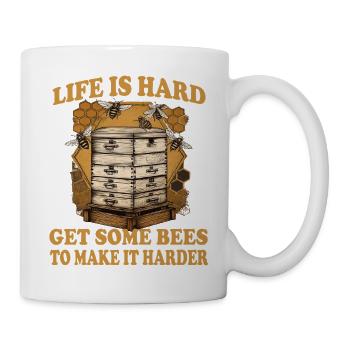 Bee Fan Beekeeper Hat Beekeeper Suit Beekeeping Accessories - Mug - white - Right