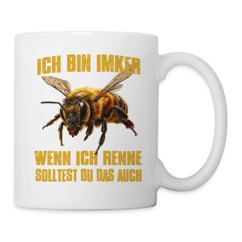 Honigbiene Bienenzüchter Biene Imker Zubehör  - Tasse - Weiß - Rechts