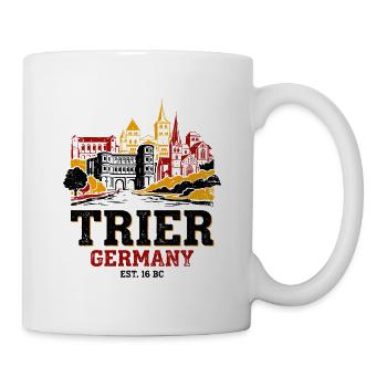 Historical Trier Germany City Skyline Novelty - Mug - white - Right