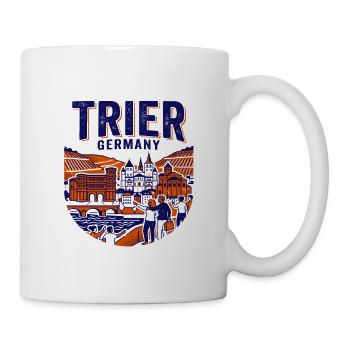 Historical Trier Germany City Skyline Novelty - Mug - white - Right