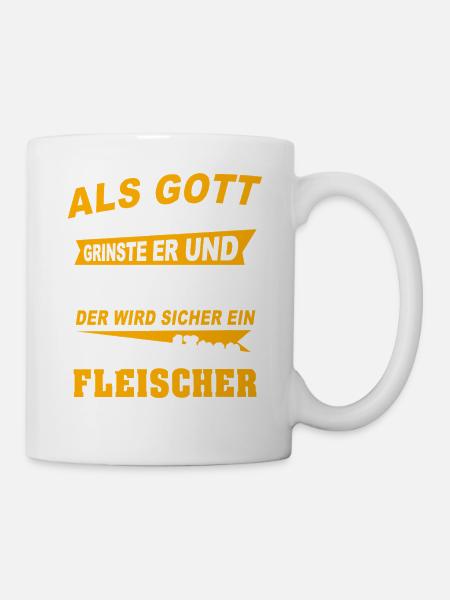 Fleischer Sprüche - Tasse - Weiß