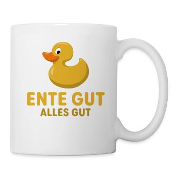 Ente Gut Alles Gut | Gummiente | Spruch - Tasse - Weiß - Rechts