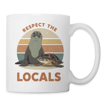 Respect The Locals Seal & Turtle - Mug - white - Right